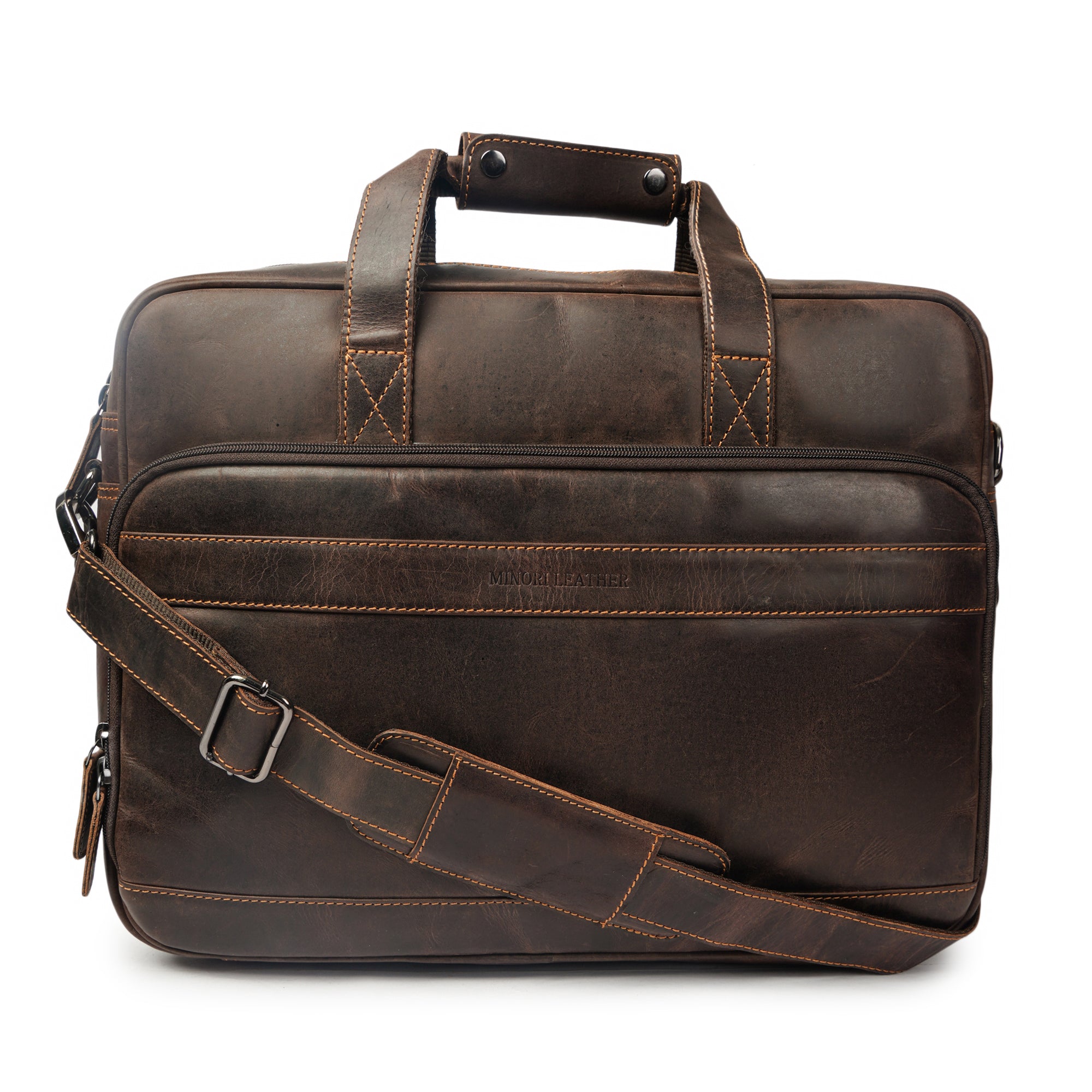 Sutton Briefcase Bag 16" Brown