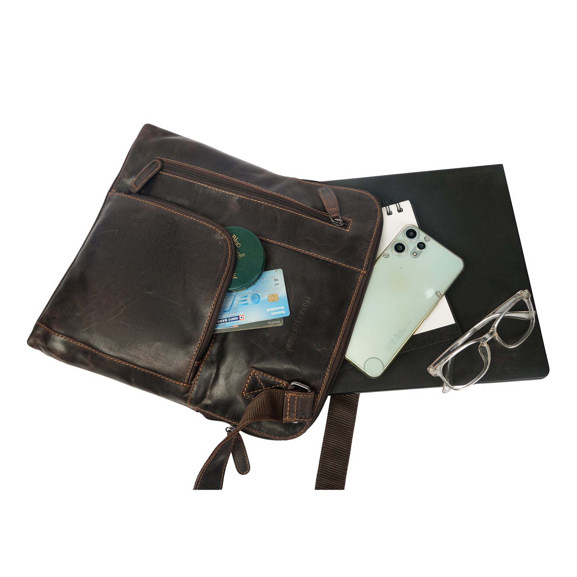 Ryder Shoulder Brown - Minori Leather