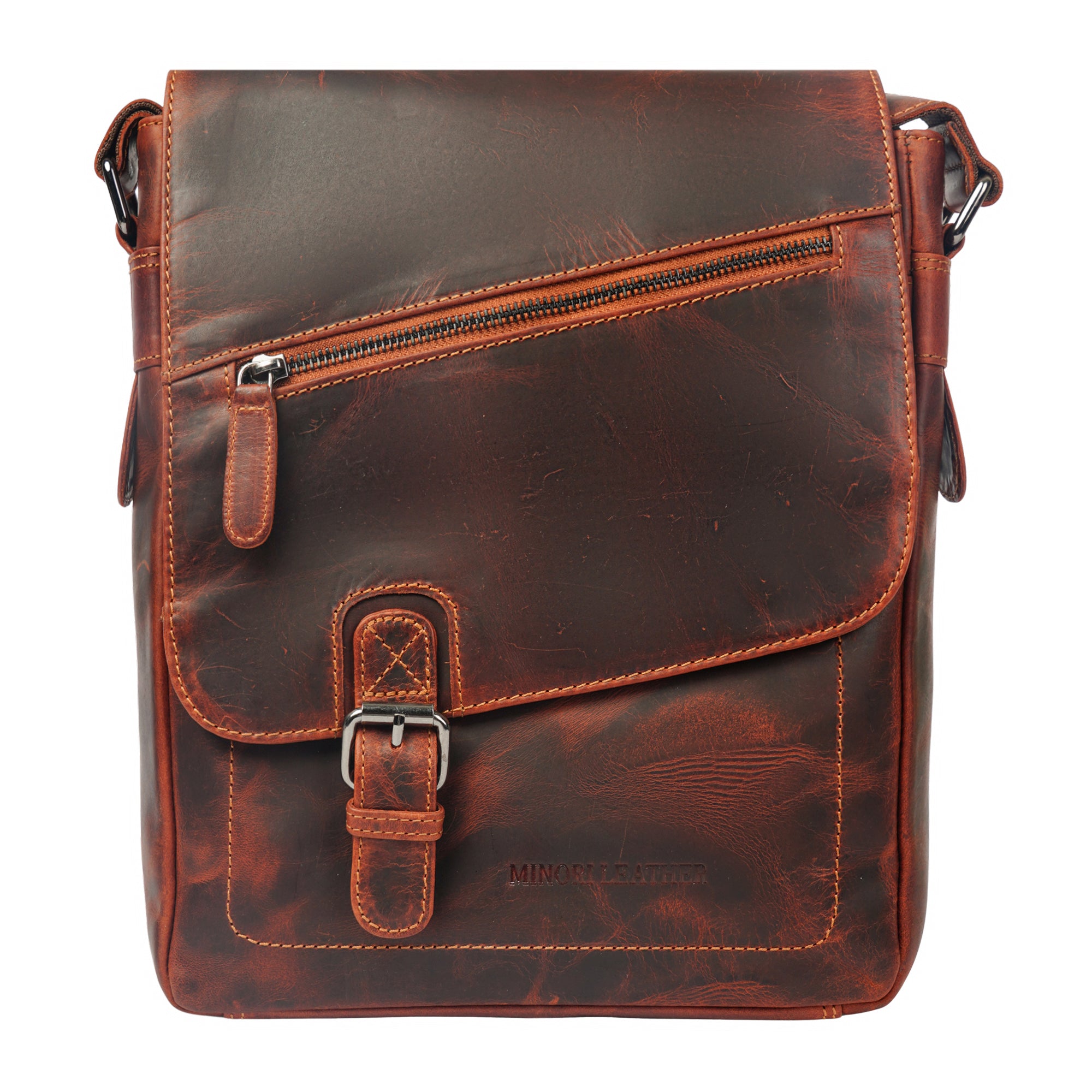 Raleigh Messenger Chestnut - Minori Leather