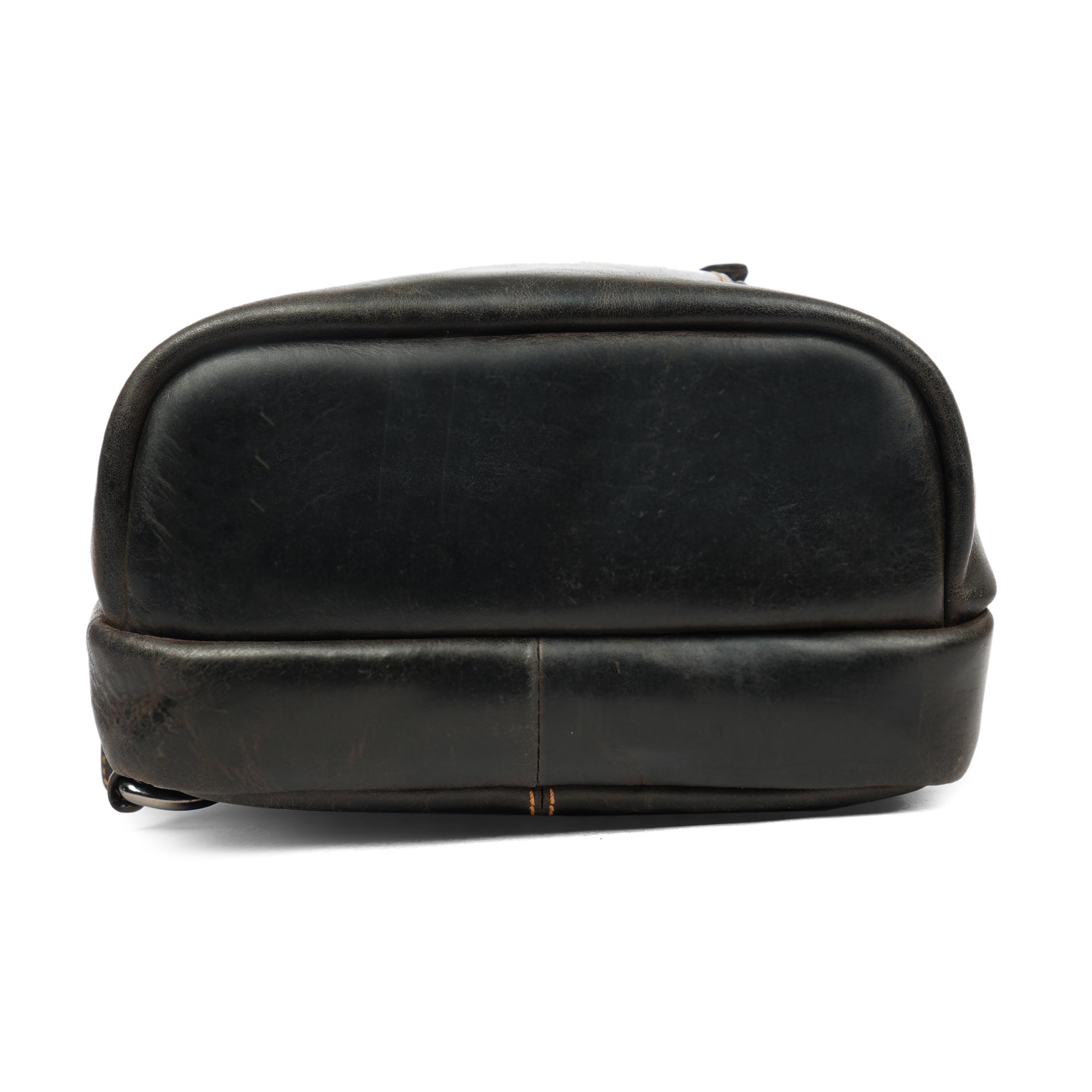 Brown Luxe Leather Sling Bag by Minori Leather, unisex crossbody bag with sleek design and adjustable strap.