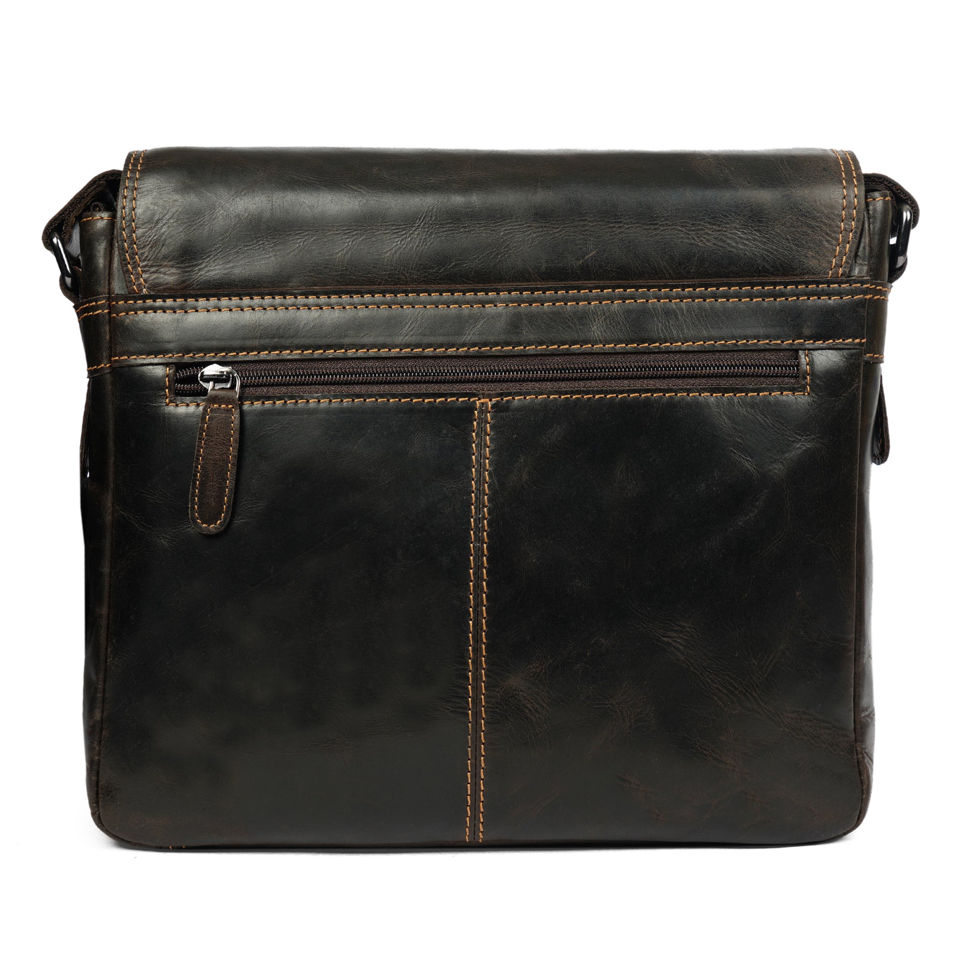 Austin Leather Mini Messenger Bag 11" – Unisex – Brown - Minori Leather