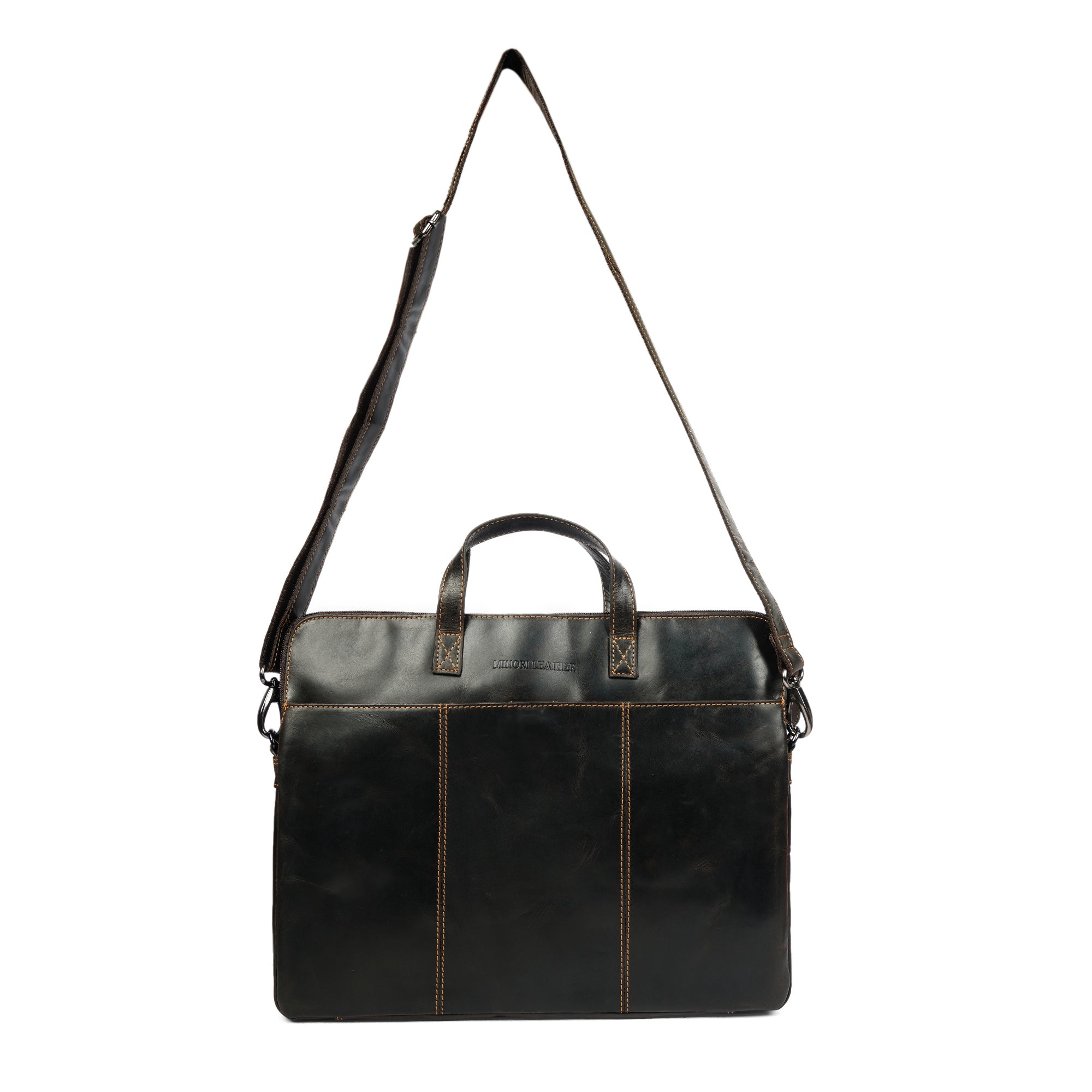 Atlas Leather Laptop Sleeve 14″– Unisex – Brown - Minori Leather