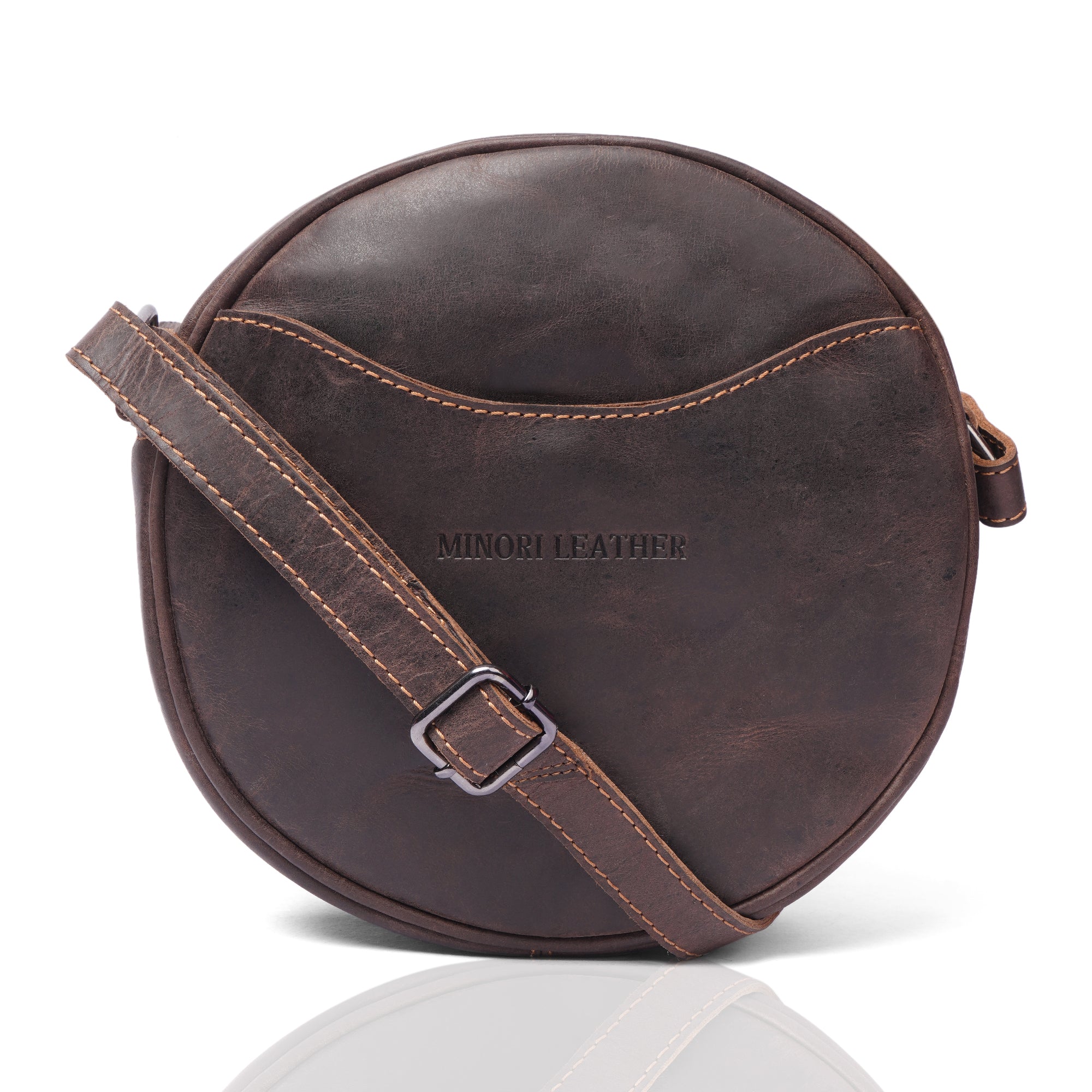 Luna Crossbody Brown - Minori Leather