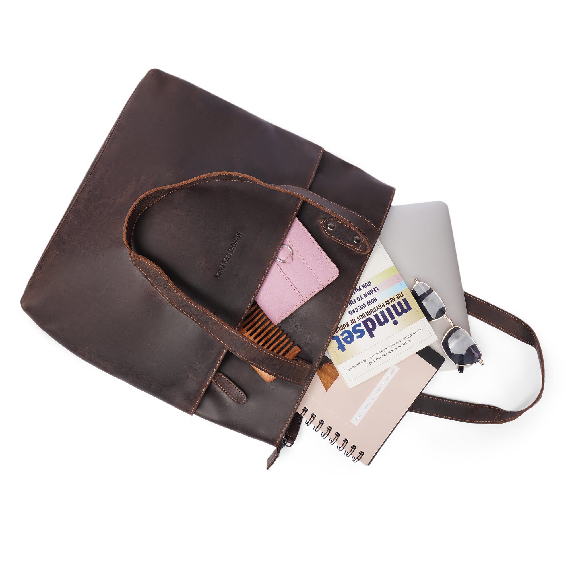 Rowan Tote Brown - Minori Leather