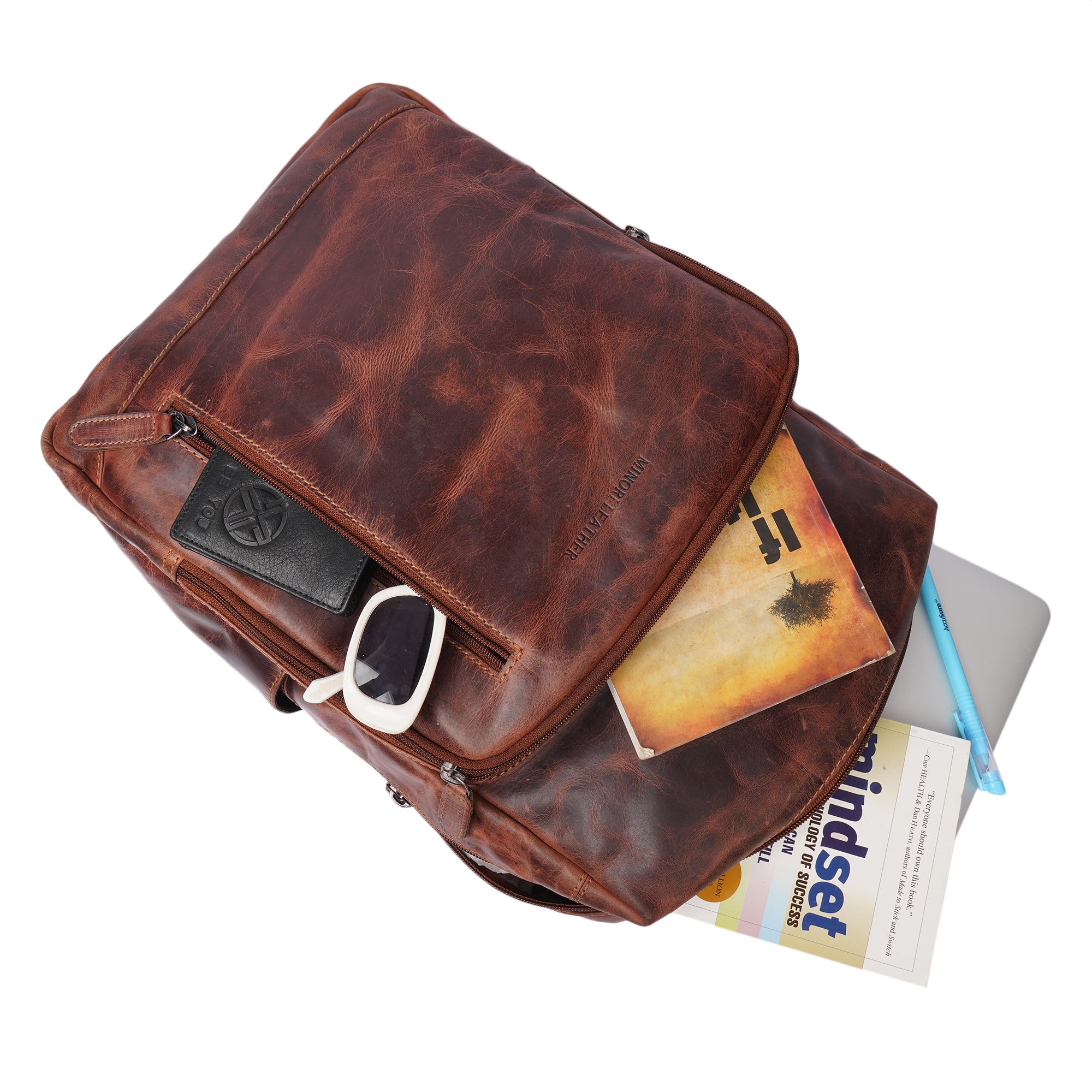 Oslo Backpack Chestnut – Everyday Leather Backpack | Minori Leather
