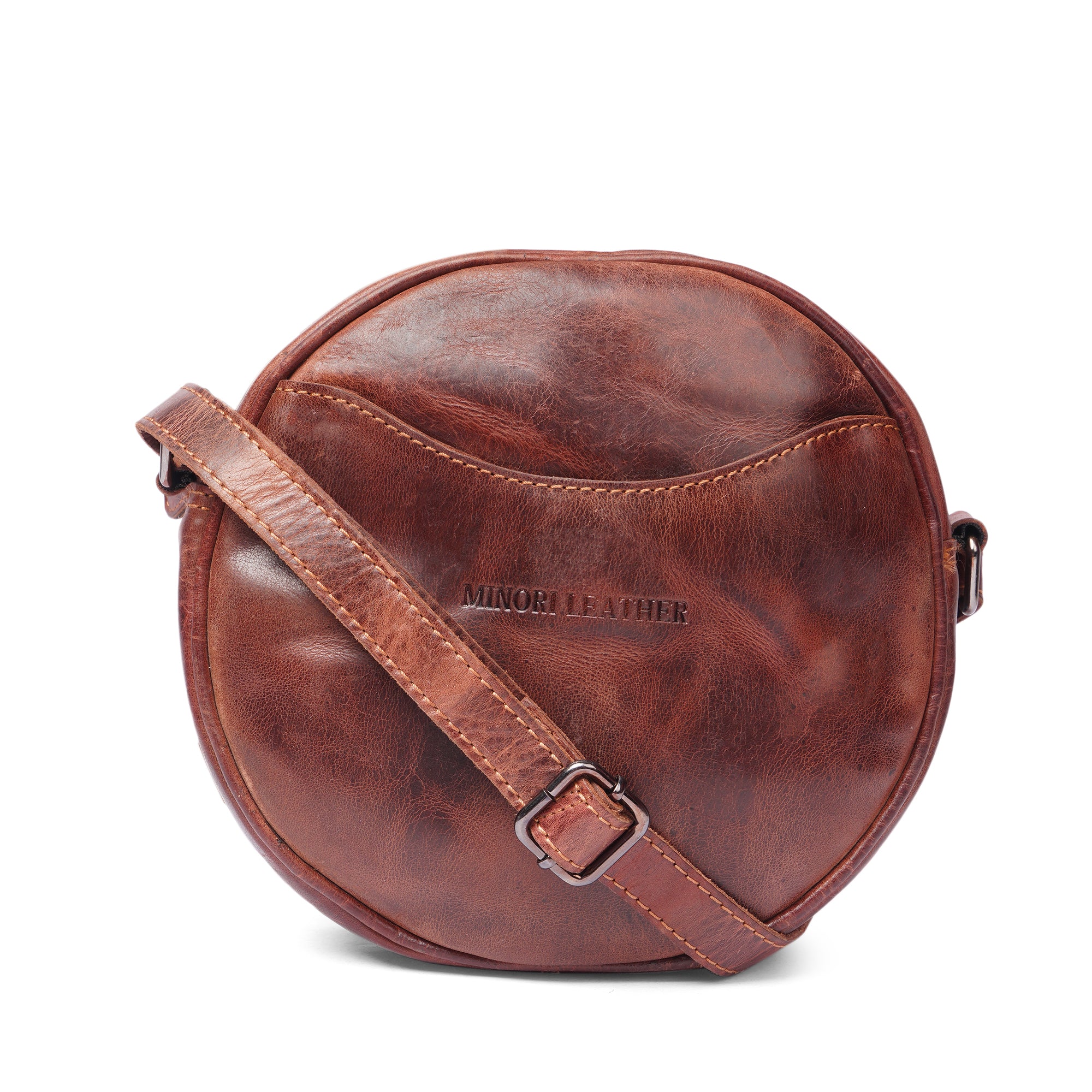 Luna Crossbody Chestnut - Minori Leather