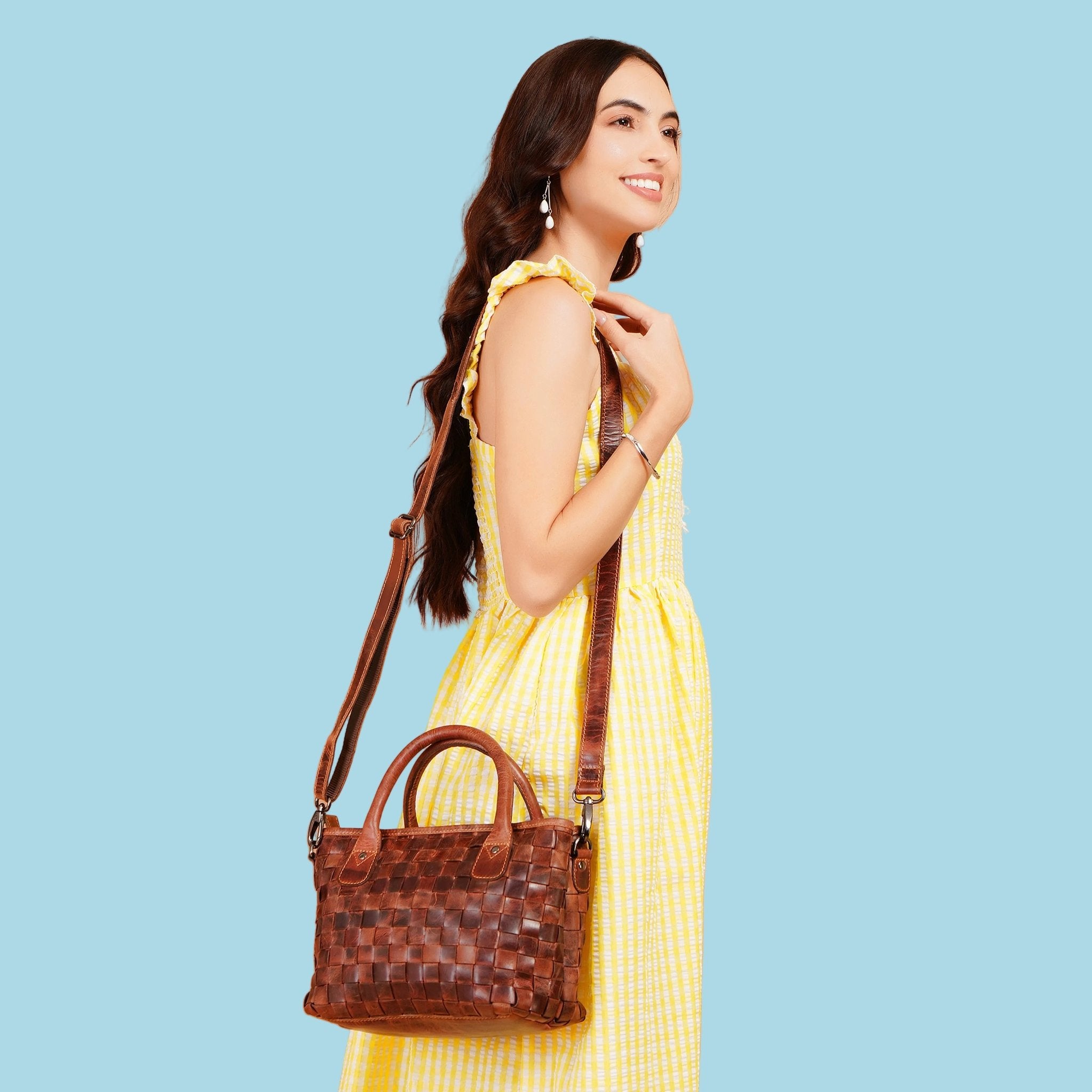 Florence Leather Tote Bag – Women – Chestnut - Minori Leather