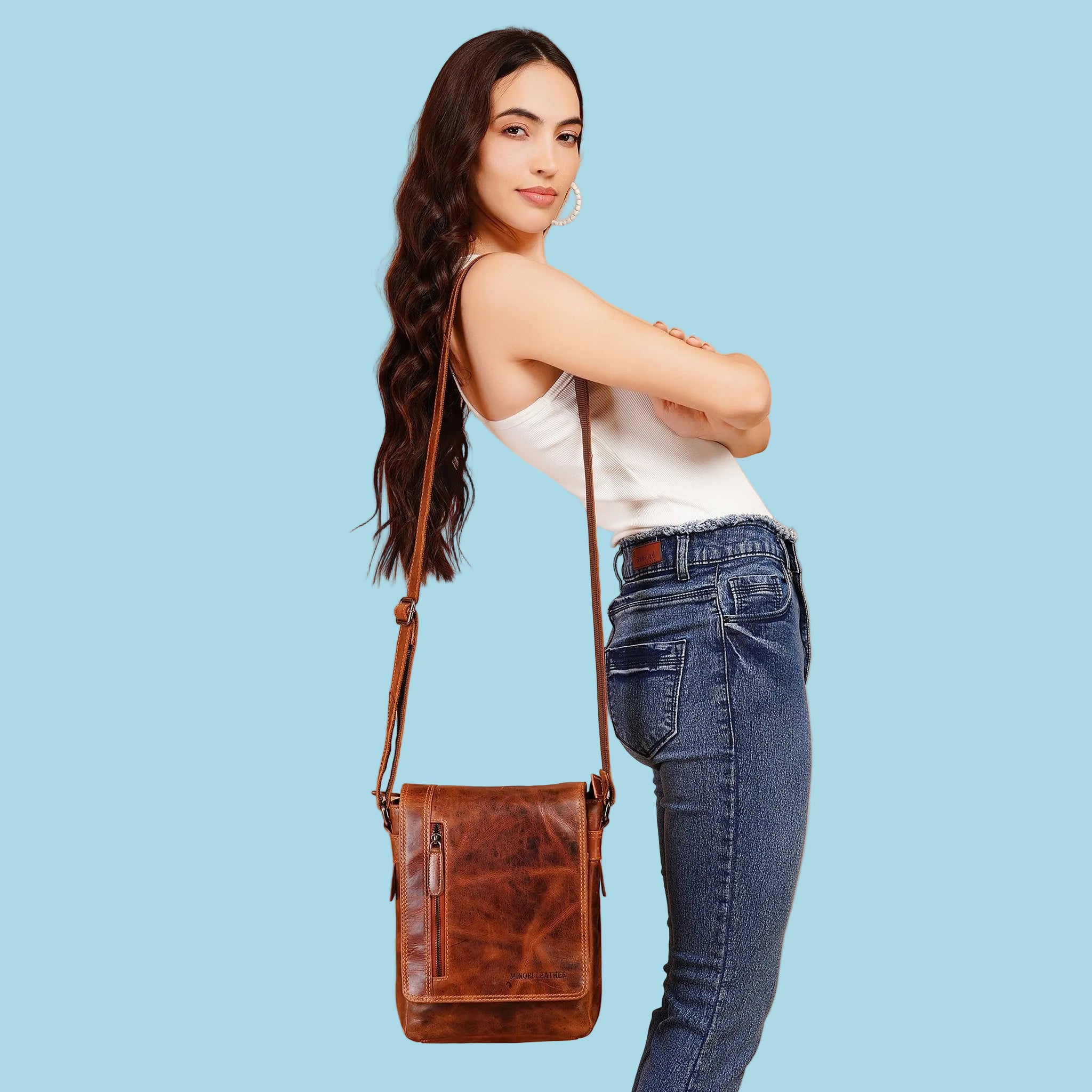 Knox Leather Crossbody Bag – Unisex - Minori Leather