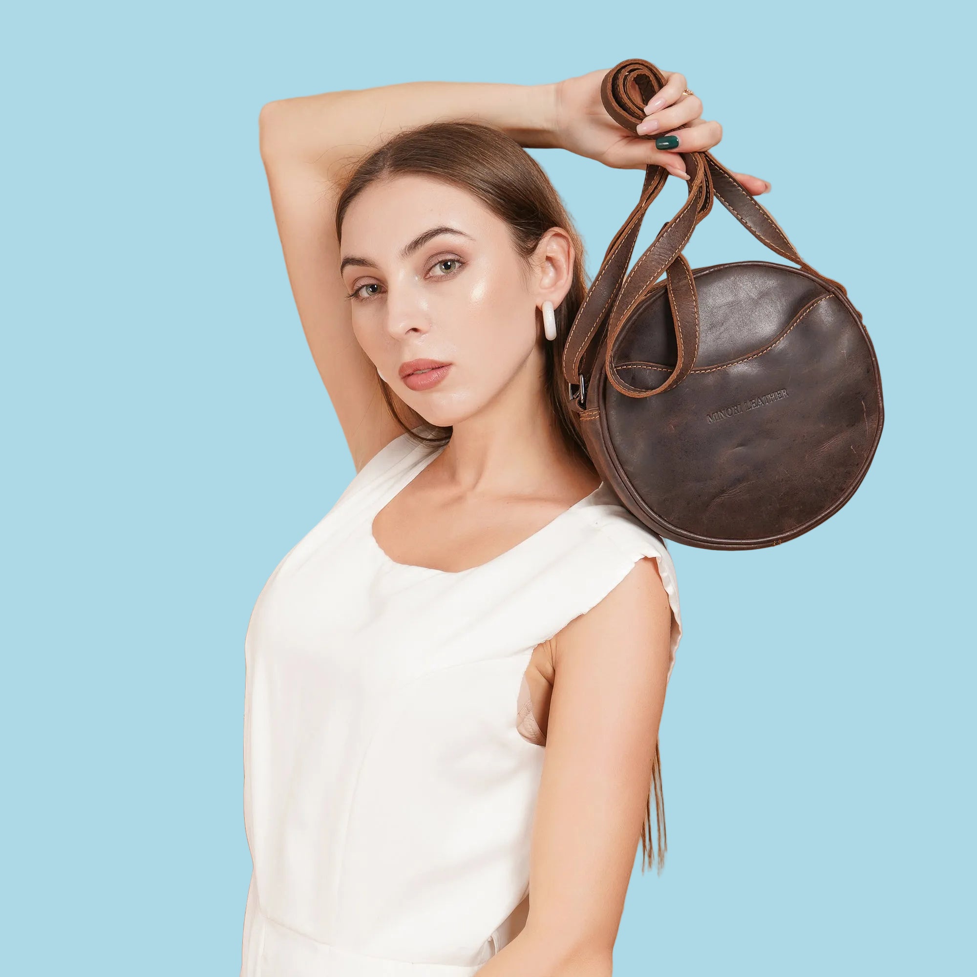 Luna Crossbody Brown - Minori Leather