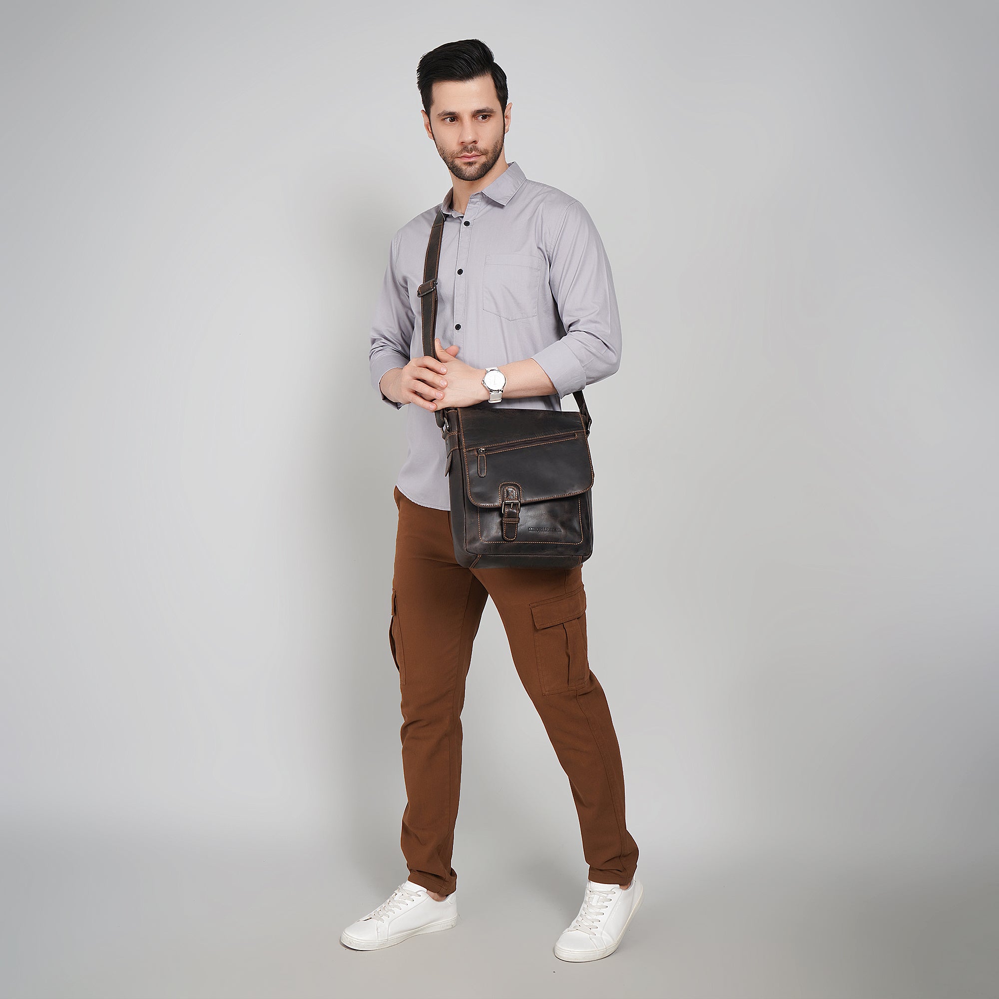 Raleigh Messenger Brown - Minori Leather