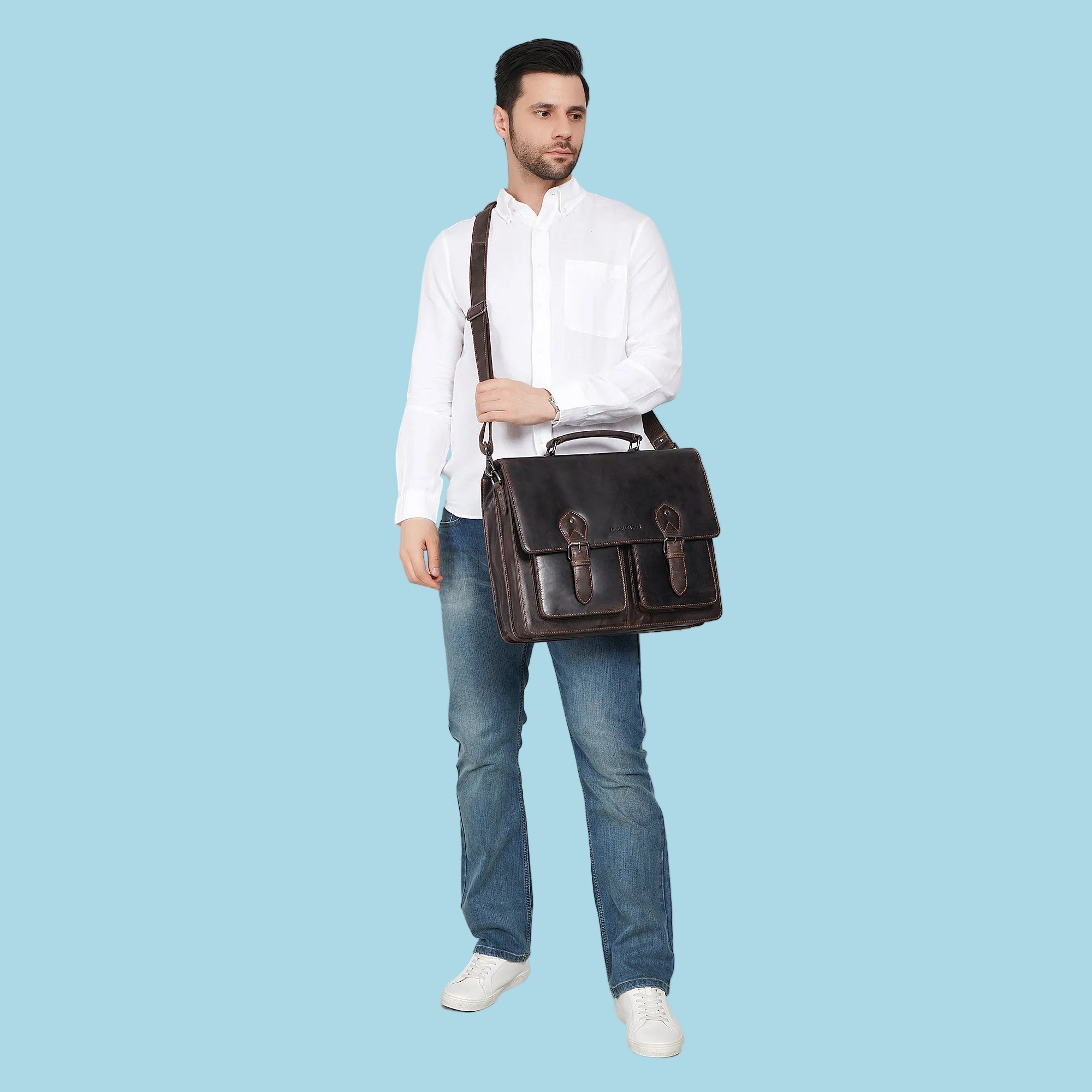 Cambridge Leather Briefcase Bag – Unisex - Minori Leather