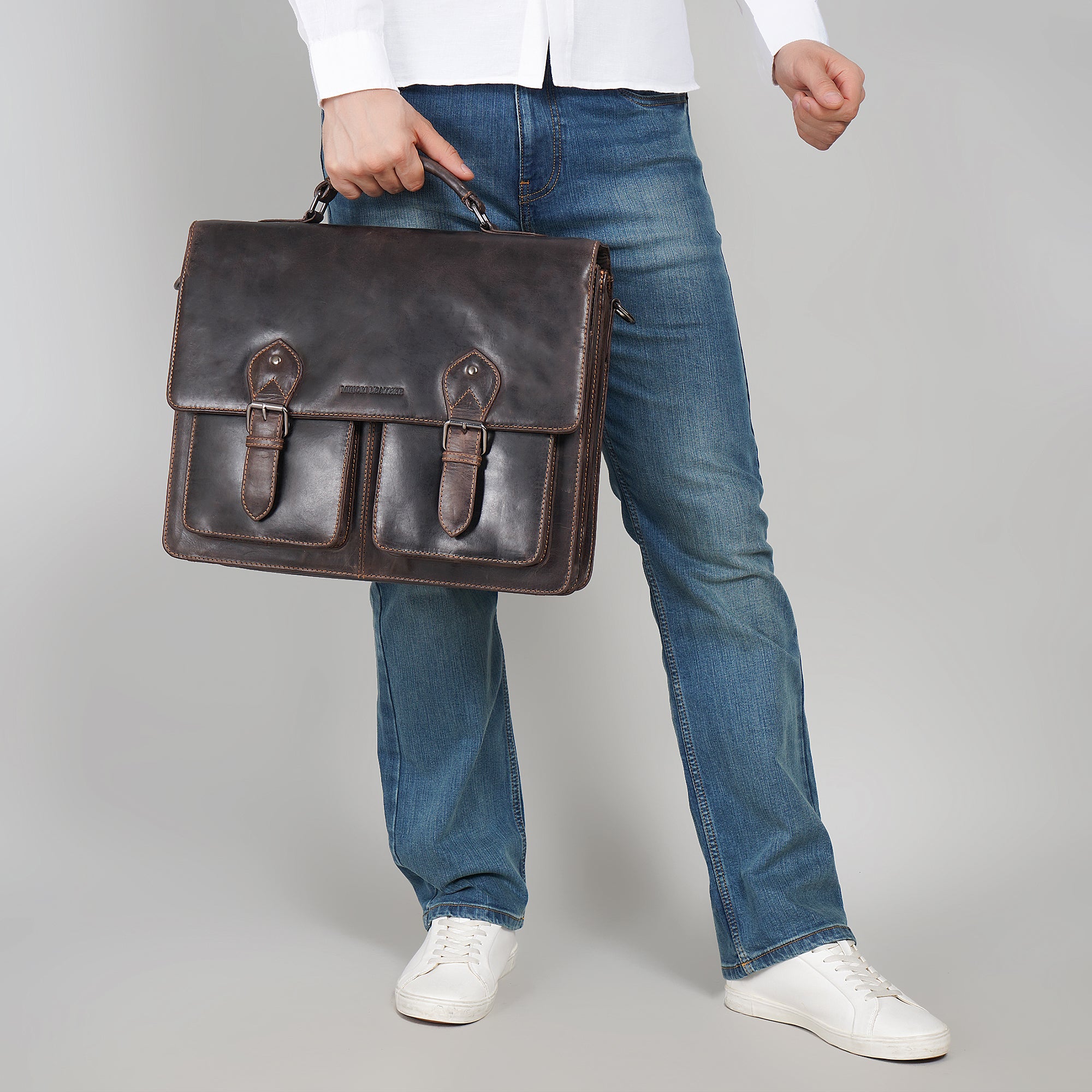 Cambridge Leather Briefcase Bag – Unisex - Minori Leather