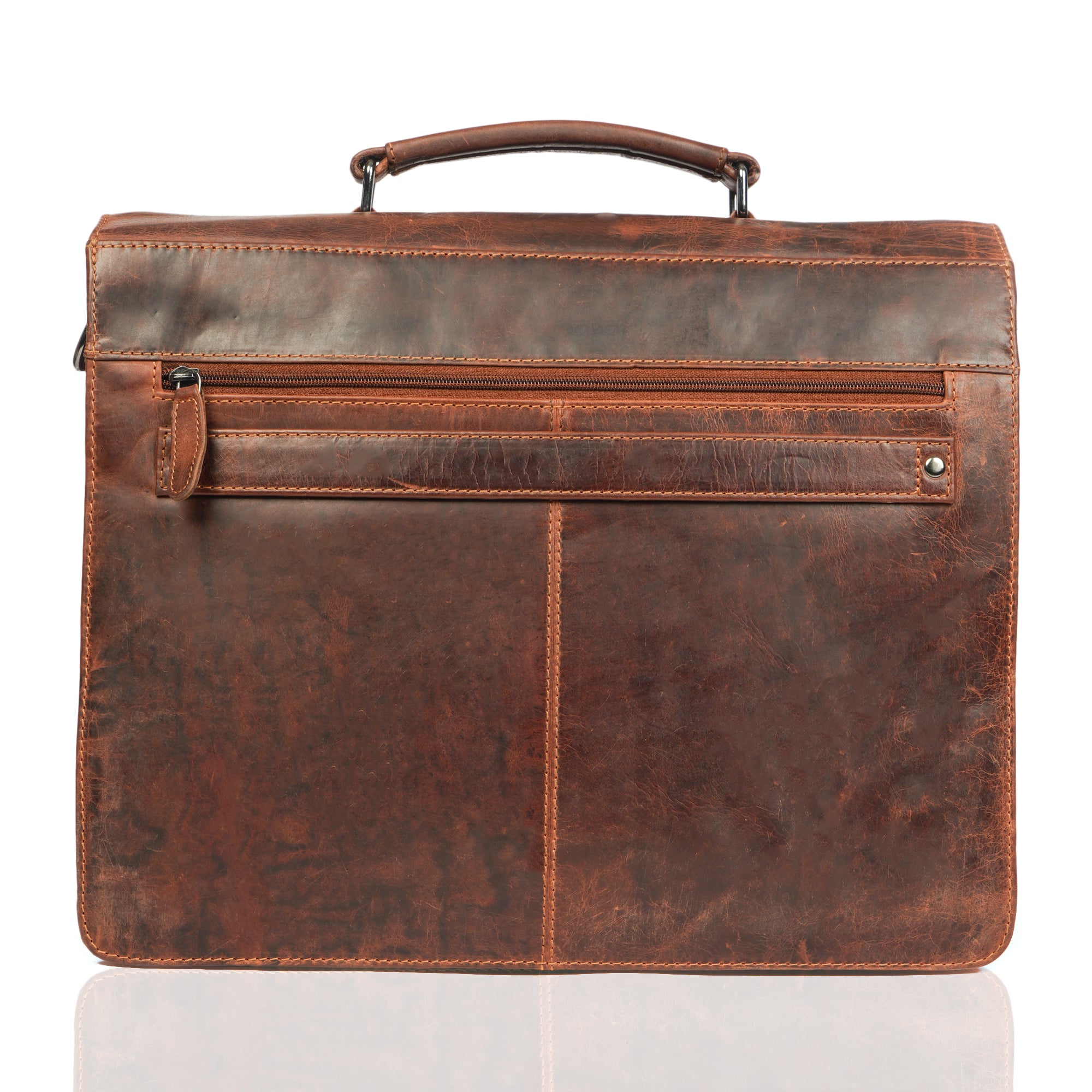 Cambridge Briefcase Chestnut - Minori Leather
