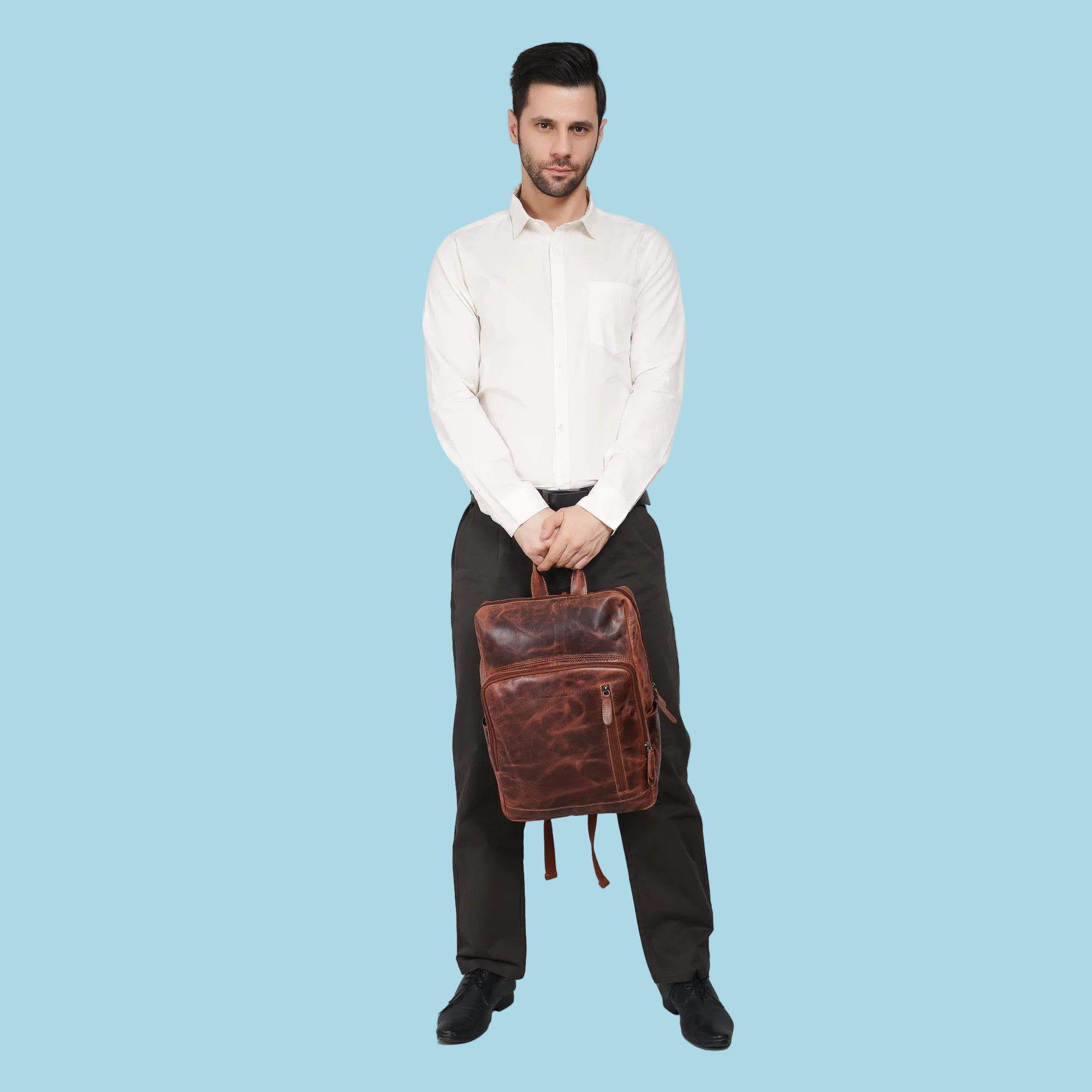 Oslo Backpack Chestnut – Everyday Leather Backpack | Minori Leather