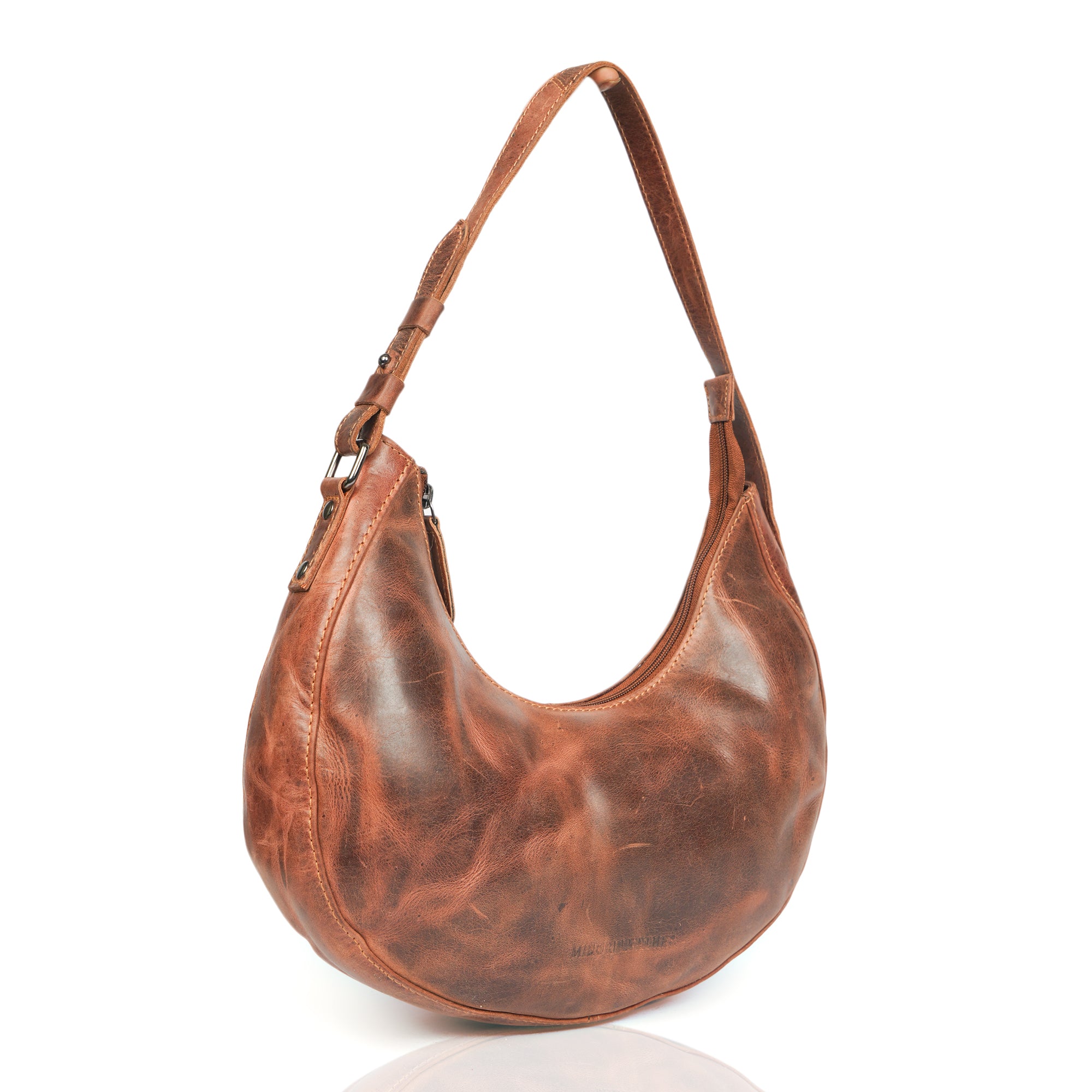 Minori Leather Selene Hobo Shoulder Bag in soft leather with spacious interior and stylish design.