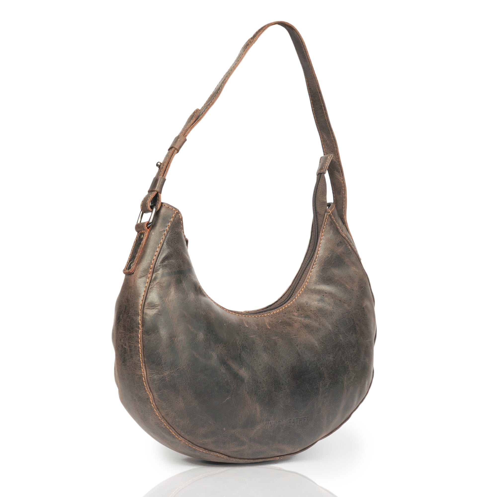 Minori Leather Selene Hobo shoulder bag in soft leather with spacious interior and sleek design.