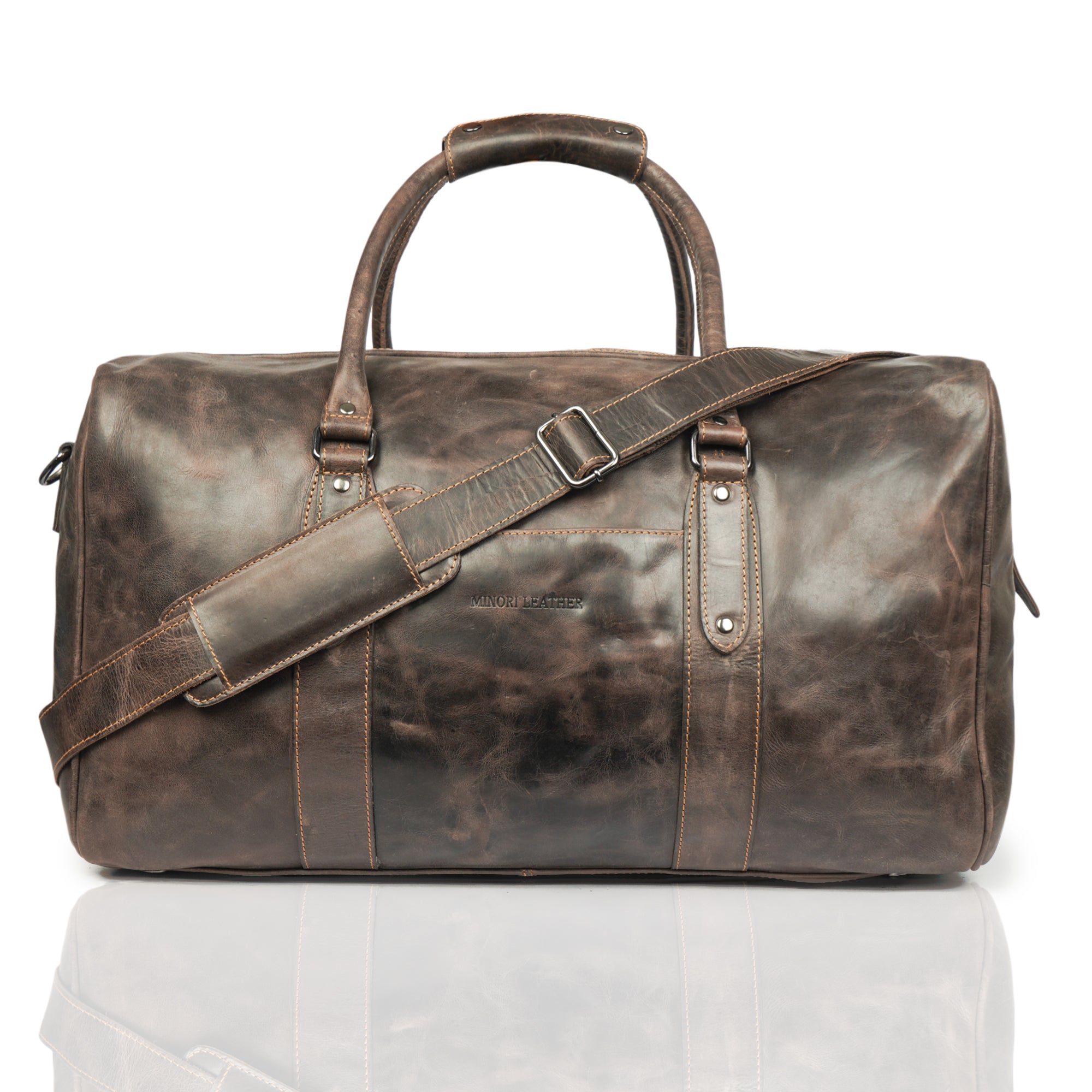 Riley Duffle Brown - Minori Leather
