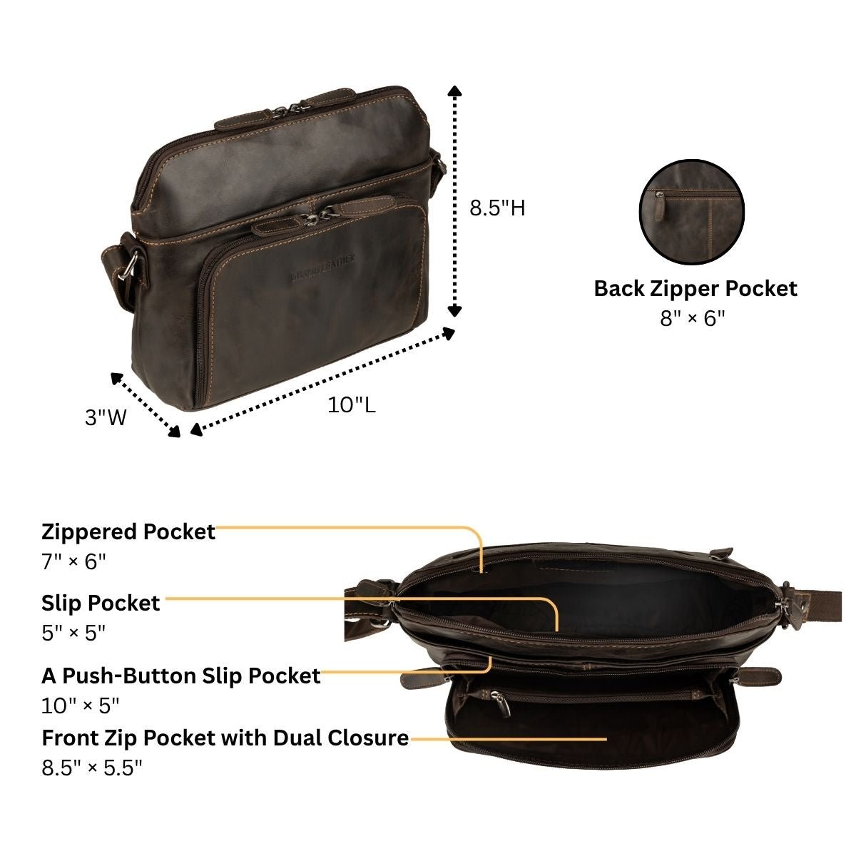 Siena Leather Crossbody Bag - Minori Leather
