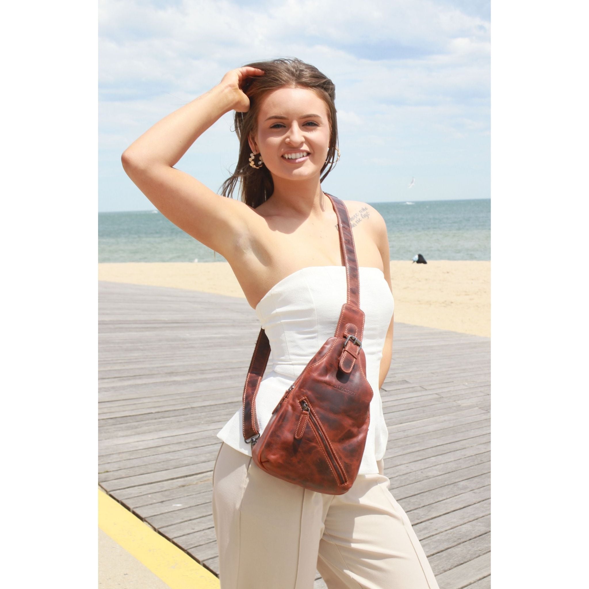 Sydney Crossbody Chestnut - Minori Leather