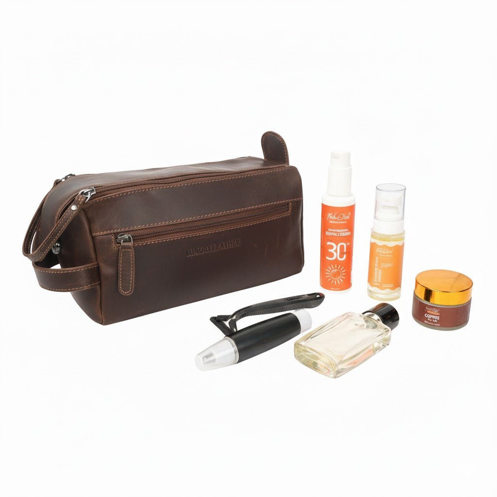Nomad Toiletry Brown - Minori Leather
